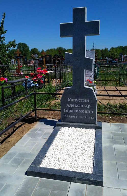 Расположение креста на памятнике
