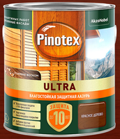 Влагостойкая лазурь с воском Pinotex Ultra красное дерево 2,7 л ЦК