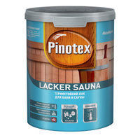 Лак для бани и сауны, на вод.основе, термостойкий Pinotex Lacker Sauna бесцветный полуматовый 1 л ЦК