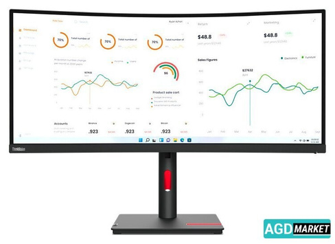 Монитор Lenovo ThinkVision T34w-30 63D4GAT1EU