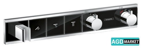 Смеситель Hansgrohe RainSelect 15356600 (черный/хром)