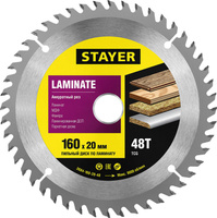 STAYER Laminate 160 x 20мм 48T, диск пильный по ламинату, аккуратный рез, аккуратный рез