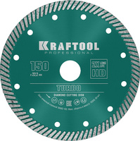 KRAFTOOL Turbo, 150 мм, (22.2 мм, 10 х 2.4 мм), сегментированный алмазный диск (36682-150)