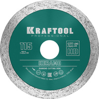 KRAFTOOL Keramo, 115 мм, (22.2 мм, 10 х 2.2 мм), сплошной алмазный диск (36684-115)