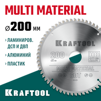 KRAFTOOL Multi Material, 200 х 32 мм, 60Т, пильный диск по алюминию (36953-200-32)