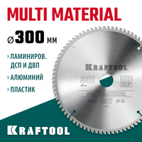 KRAFTOOL Multi Material, 300 х 30 мм, 80Т, пильный диск по алюминию (36953-300-30)