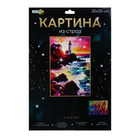 ХОББИХИТ Картина из страз, комплект (стразы, основа, палочка), 20х30см, 10 дизайнов