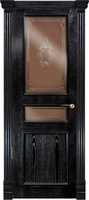 Дверь межкомнатная Прага шпон ясень натуральный, тон-8 (серебр. патина) со