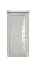Дверь межкомнатная Реджина со стеклом "Клео 1" шпон ясень белый