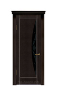 Дверь межномнатная Реджина со стеклом "Клео 1" шпон венге