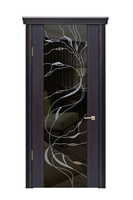 Дверь межкомнатная Палермо-3 со стеклом "Листана 2" шпон венге