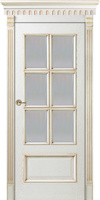 Дверь межномнатная Мадрид шпон ясень натуральный, тон-6 CS18 ДО со стеклом