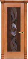 Дверь межномнатная Рубикон Б-П со стеклом "Сюжет" шпон анегри тон-5