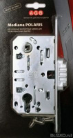 Замок магнитный межкомнатный AGB MEDIANA POLARIS, под цилиндр, матовый хром