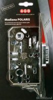 Замок магнитный межкомнатный AGB MEDIANA POLARIS, под цилиндр, хром