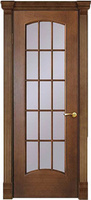 Дверь межкомнатная Экзотика шпон анегри тон 1 ДО со стекло матовое
