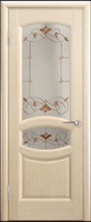 Дверь межкомнатная Веста 6 шпон беленый дуб со стеклом "Остин"