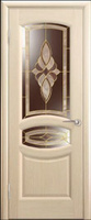 Дверь межкомнатная Веста 6 шпон беленый дуб со стеклом "Прованс"