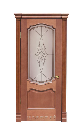 Дверь межномнатная Анкона шпон анегри тон-2 ДО со стеклом "Валенсия Витр"