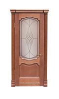 Дверь межномнатная Анкона шпон ясень тон-4 ДО со стеклом "Виттория 2" клас