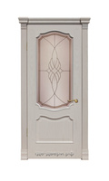 Дверь межкомнатная Анкона шпон ясень тон-6 ДО со стеклом "Виттория"