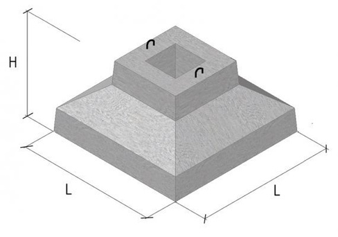 Фундамент стаканного типа 2Ф12.9.2 (под колонны)