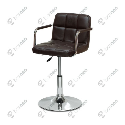 Полубарный стул Barneo N-69 Kruger Arm (Темно коричневый )
