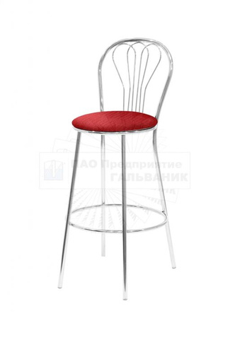 Барный стул "РОМАШКА" (никель-хром) (Микровелюр (Полинейлон): Candy)