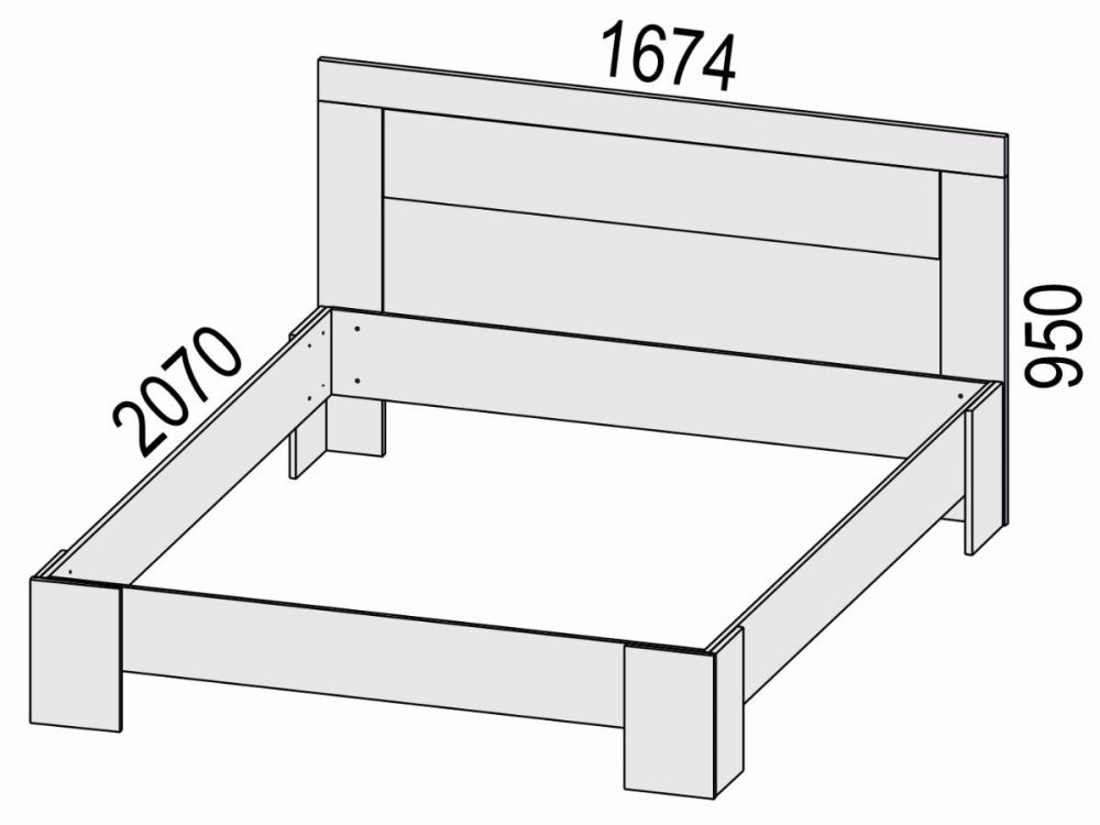 Каркас кровати 160х200 схема
