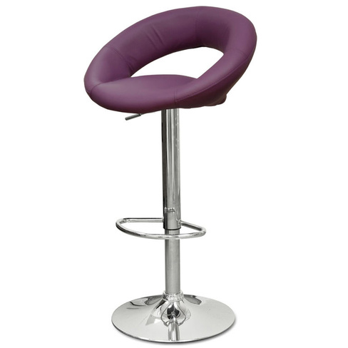 Барный стул Barneo N-84 Mira фиолетовая кожа (фиолетовая кожа)