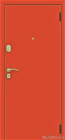 Входная дверь красного цвета, стальная, Стандарт Т80
