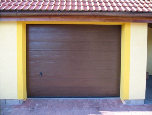 Автоматические ворота Hormann, размер 2500*2500 мм, цвет коричневый