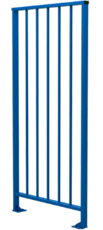 Полноростовое ограждение Исполнение: оцинкованная сталь, синий цвет