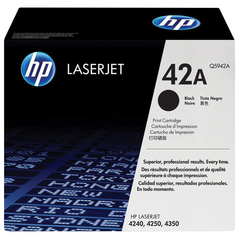 Картридж лазерный HP Q5942А LaserJet 4250/4350 и другие №42А оригинальный ресурс 10000 страниц Q5942A