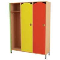 Шкаф для одежды детский 3 отделения 1080х340х1340 мм бук бавария/цветной фасад