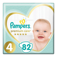 Подгузники 82 шт. PAMPERS Памперс Premium Care размер 4 9-14 кг 1210801