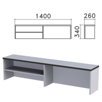 Надстройка для стола письменного Монолит 1400х260х340 мм 1 полка цвет серый НМ38.11