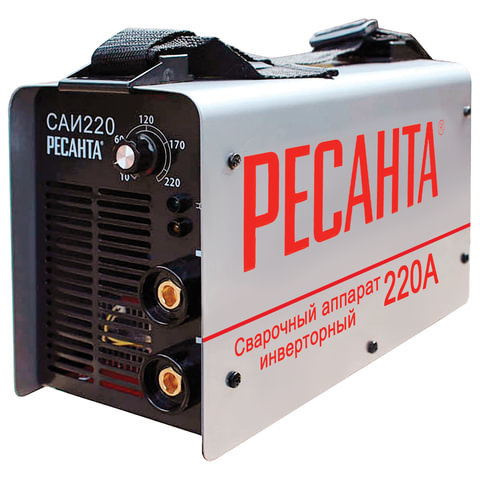 Сварочный аппарат инверторный сварочный ток до 220 А диаметр электрода до 5 мм РЕСАНТА САИ 220 65/3