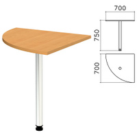 Стол приставной угловой Монолит 700х700х750 мм цвет бук бавария Комплект