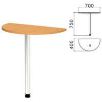 Стол приставной полукруг Монолит 700х400х750 мм цвет бук бавария Комплект