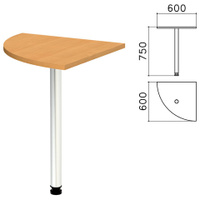 Стол приставной угловой Монолит 600х600х750 мм цвет бук бавария Комплект
