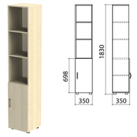 Шкаф полузакрытый Канц 350х350х1830 мм цвет дуб молочный Комплект