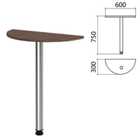 Стол приставной полукруг Канц 600х300х750 мм цвет венге Комплект