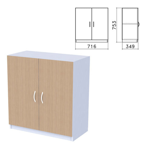 Шкаф закрытый Бюджет 716х349х753 мм орех онтарио Комплект
