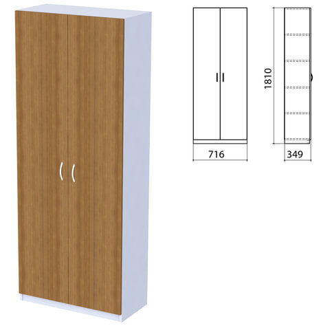 Шкаф закрытый Бюджет 716х349х1810 мм орех французский Комплект