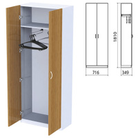 Шкаф для одежды Бюджет 716х349х1810 мм орех французский Комплект