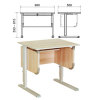 Стол-парта регулируемый ДЭМИ СУТ.28 900х530х530-815 мм серый/ясень Комплект