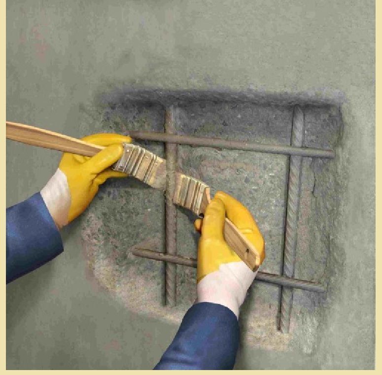 Очистка арматуры. Sika Monotop-910 n. Защита арматуры от коррозии в бетоне. Защита арматуры в бетоне. Грунтовка арматуры.