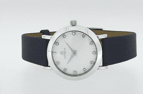 Серебряные женские часы Slimline 0102.0.9.36A