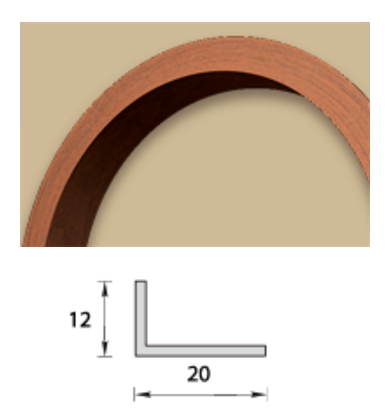 Угол арочный IDEAL, 12х20 мм